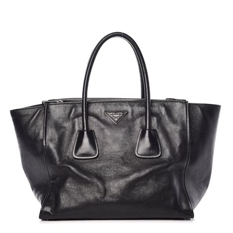 prada twin pocket tote black|prada fabric tote price.